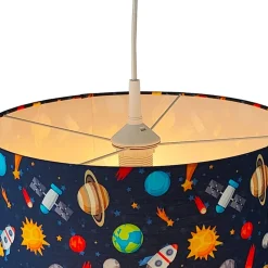 Hanglamp Weltall met stoffen kap
