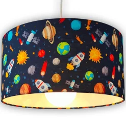 Hanglamp Weltall met stoffen kap