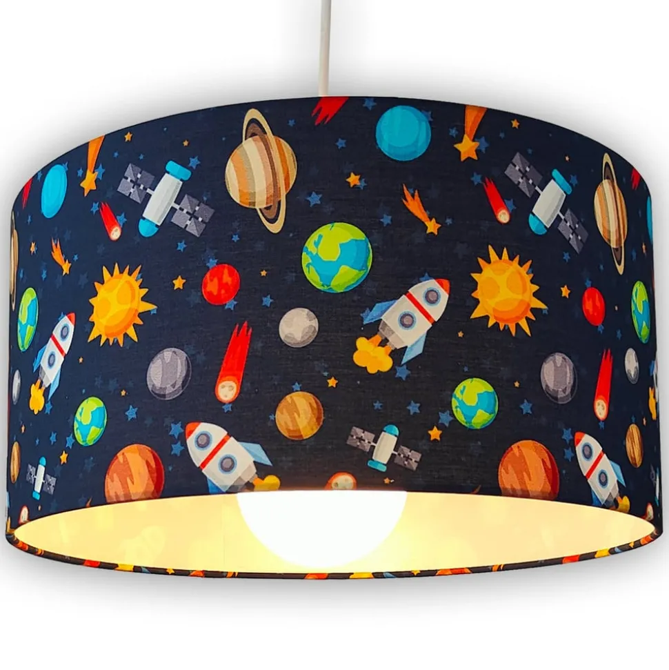 Hanglamp Weltall met stoffen kap