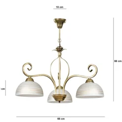 Hanglamp Wivara 3, 3-lamps, goud