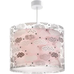 Hanglamp wolken voor kinderkamer, roze