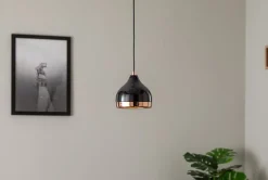 Hanglamp Yildo 6866 1-lamp Ø17cm zwart/koper