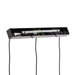 Hanglamp Yildo 6877 3-lamps lineair zwart/koper