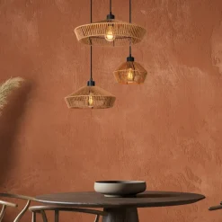 Hanglamp Yunkai van papier, 3-lamps