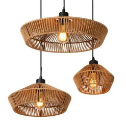 Hanglamp Yunkai van papier, 3-lamps