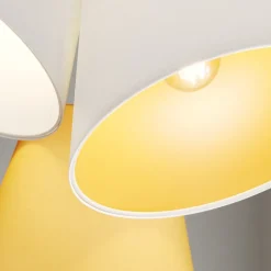 Hanglamp Zsofia, 3-lamps wit/geel