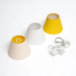 Hanglamp Zsofia, 3-lamps wit/geel