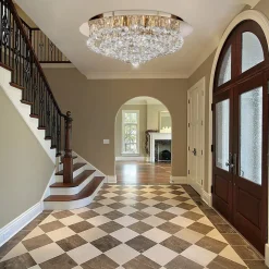 Hanna plafondlamp, goud, kristallen bollen, Ø 55 cm