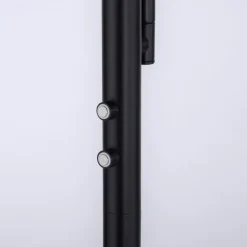 Hans LED vloerlamp met leeslamp, hoekig, zwart