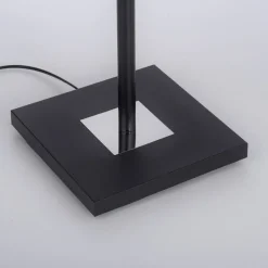 Hans LED vloerlamp met leeslamp, hoekig, zwart