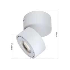 Harvey buitenspot LED, wit, Ø 10 cm, gegoten aluminium