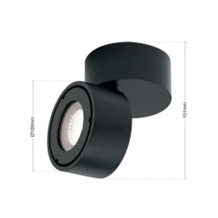 Harvey LED buitenspot, zwart, Ø 10 cm, aluminium spuitgietwerk