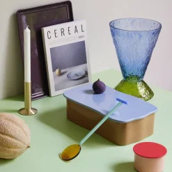 Hübsch Amare grote organiser, bruin/lichtblauw, 33 x 19 cm