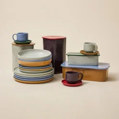 Hübsch Amare grote organiser, bruin/lichtblauw, 33 x 19 cm