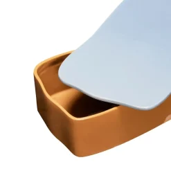 Hübsch Amare grote organiser, bruin/lichtblauw, 33 x 19 cm