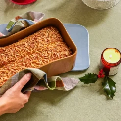 Hübsch Amare grote organiser, bruin/lichtblauw, 33 x 19 cm