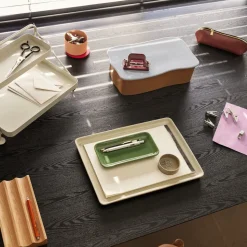 Hübsch Amare grote organiser, bruin/lichtblauw, 33 x 19 cm