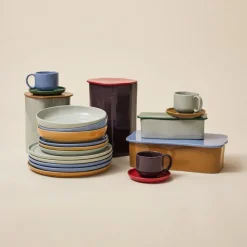 Hübsch Amare kleine organiser, zand/groen, 24 x 11 cm