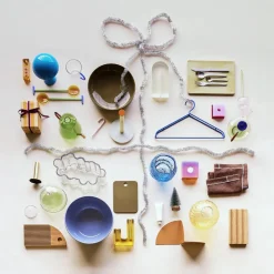 Hübsch Aurora vaas, glas, blauw, hoogte 18 cm