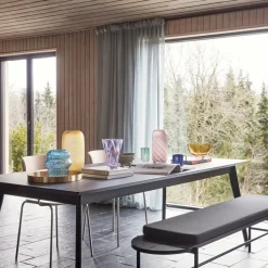 Hübsch Candy vaas, set van 2, roze, glas, hoogte 18 + 26 cm