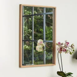 Hübsch Diepte spiegel, 60 x 40 cm, licht eiken