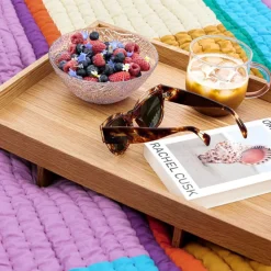 Hübsch Elevate dienblad, eikenhout, 46 x 34 cm, natuurlijke kleur