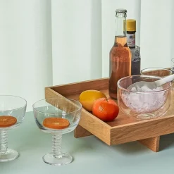 Hübsch Elevate dienblad, eikenhout, 46 x 34 cm, natuurlijke kleur
