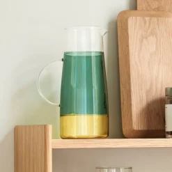 Hübsch Limonadekaraf, groen, glas, hoogte 25 cm, Ø 10 cm