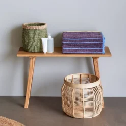 Hübsch Luna manden, set van 2, rotan, natuurlijke kleur, Ø 34 & 44cm