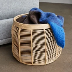 Hübsch Luna manden, set van 2, rotan, natuurlijke kleur, Ø 34 & 44cm