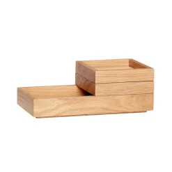 Hübsch Nietjes-opbergdoos, eikenkleurig, 24 x 12 x 6 cm