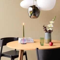 Hübsch Shimmer vaas, set van 2, glas, blauw/bruin