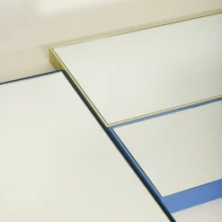 Hübsch Shine Medium spiegel, geel, 32 x 55 cm