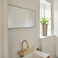 Hübsch Shine Medium spiegel, geel, 32 x 55 cm