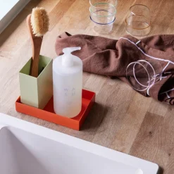 Hübsch Sortit organiser, set van 4, groen/oranje/zandkleurig