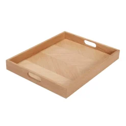 Hübsch Structures dienblad, eikenkleurig, 45 x 35 x 5 cm