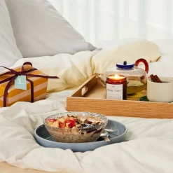 Hübsch Structures dienblad, eikenkleurig, 45 x 35 x 5 cm