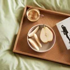 Hübsch Structures dienblad, eikenkleurig, 45 x 35 x 5 cm