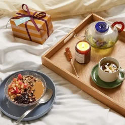 Hübsch Structures dienblad, eikenkleurig, 45 x 35 x 5 cm