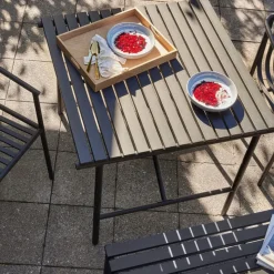 Hübsch Structures dienblad, eikenkleurig, 45 x 35 x 5 cm