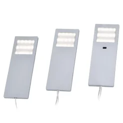 Helena LED meubelverlichting, 19 x 7 cm, set van 3, sensor, metaal