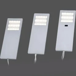 Helena LED meubelverlichting, 19 x 7 cm, set van 3, sensor, metaal