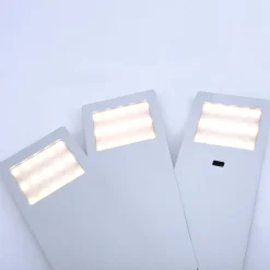Helena LED meubelverlichting, 19 x 7 cm, set van 3, sensor, metaal
