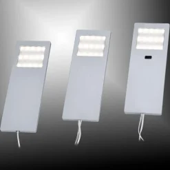 Helena LED meubelverlichting, 19 x 7 cm, set van 3, sensor, metaal
