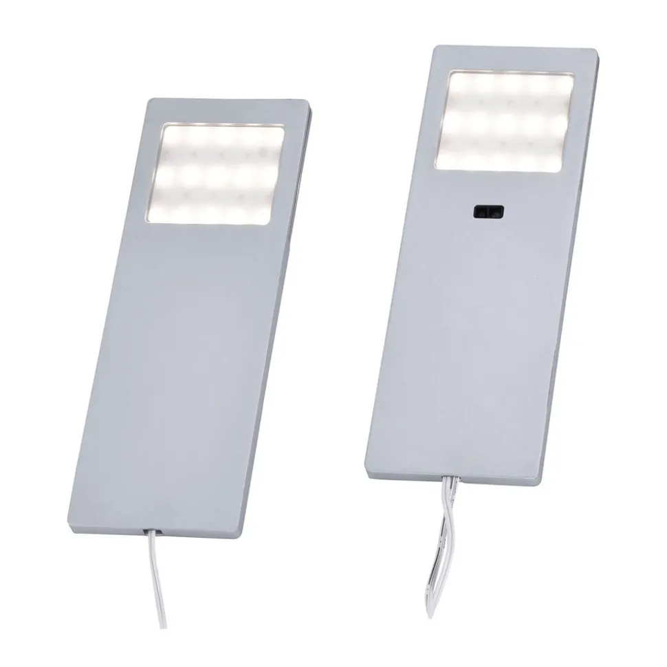 Helena LED meubelverlichting, 19 x 7 cm, set van 2, sensor, metaal