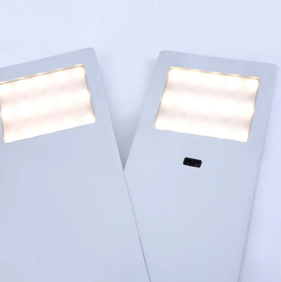 Helena LED meubelverlichting, 19 x 7 cm, set van 2, sensor, metaal