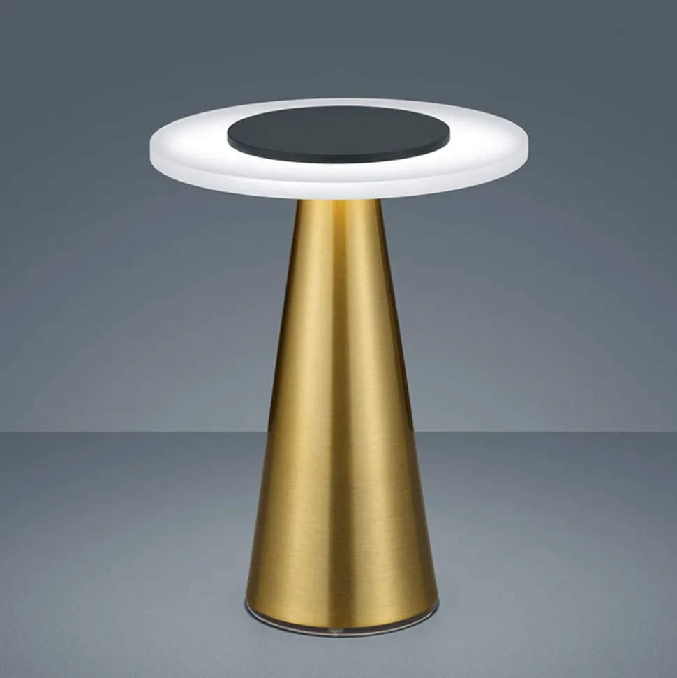 Helestra Bax tafellamp met touchdimmer, messing