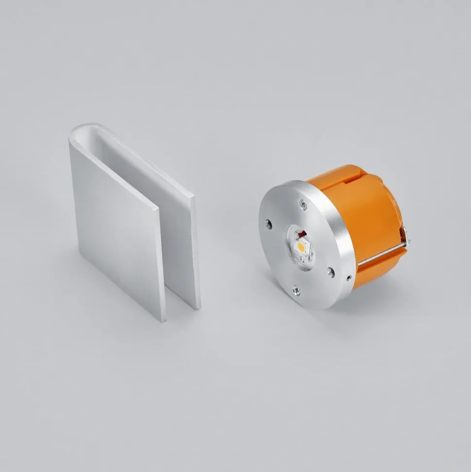 Helestra Cano LED wand inbouwlamp indirect, alu