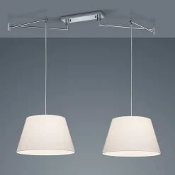 Helestra Certo hanglamp conisch 2-lamps, wit