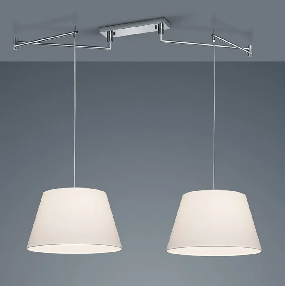 Helestra Certo hanglamp conisch 2-lamps, wit